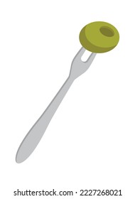 Pequeña oliva en dos bicis icono plano de bifurcación Nutrición equilibrada