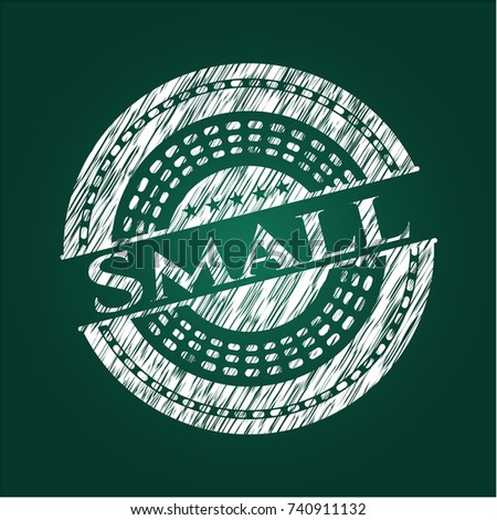 Small on blackboard