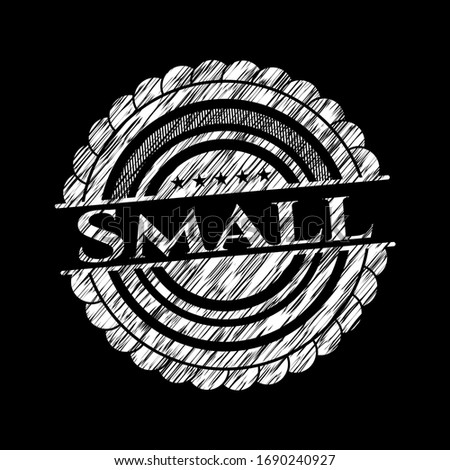 Small on chalkboard. Vector Illustration. Detailed.