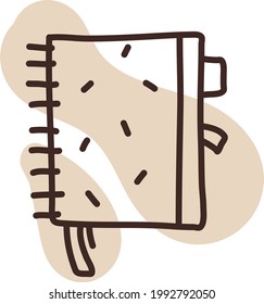 Small oragnizer notes, illustration, on a white background.