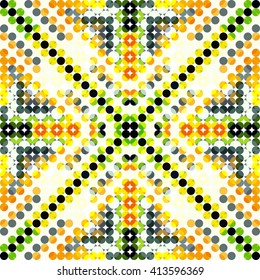 small orange colored balls geometric pattern