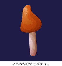 Kleiner orangefarbener Pilz. Pilzdesign. Vektorgrafik eines Pilzes. Kiefernboletus