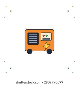 Small orange portable power generator