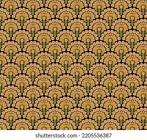 small orange and red roses arrangement for design textile printing. Pakistani illustration.