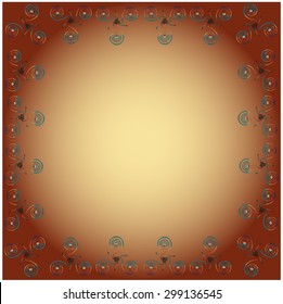 Small ornaments of colored lines formed on the desktop background color eventually frame