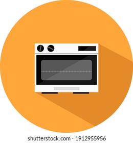 Small oven, illustration, vector on a white background.