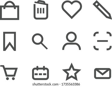 Small pack icons for E-Commerce utility 