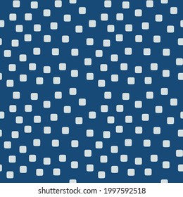 Pequeñas toallas y fondo azul. Papel de fondo de forma sin fisuras en el vector.
