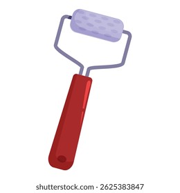 Small paint roller with a red handle is an indispensable tool for painting walls and achieving a smooth and even finish