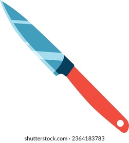 small pairing knife flat illustration