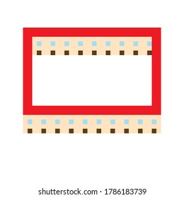 Small palace. Vector pixel art.