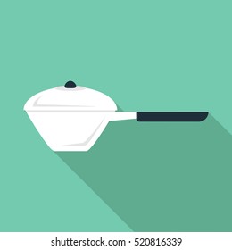 Small pan icon. Flat illustration of small pan vector icon for web