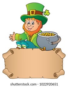 Small parchment with leprechaun theme 3 - eps10 vector illustration.
