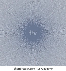 Small particles strive out of center. Array with dynamic particles. Abstract grid design. Vector illustration in technology style. Can be used for science or education.