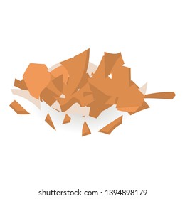 Small parts eggshell icon. Isometric of small parts eggshell vector icon for web design isolated on white background