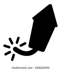 
Small party rocket bomb, firework rocket 
