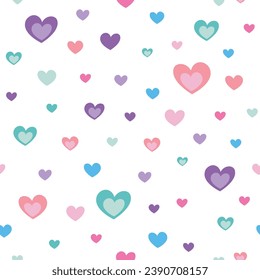 Small Pastel Hearts seamless pattern.  Perfect for fabric, scrapbooking, wallpaper projects, and paper products.