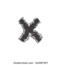 small pattern font black x compatible with pattern font black A-Z and can to do many thing on web design or website.
