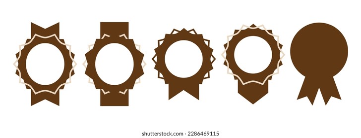 A small patterned frame for the logo. Round badge, label, visual element. For business cards, branding, business cards, websites, packaging design, social media. Vector set.