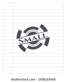 Small with pencil strokes. Vector Illustration. Detailed.