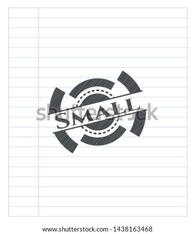 Small with pencil strokes. Vector Illustration. Detailed.