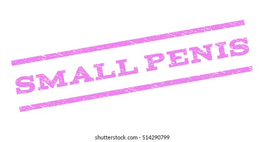 Small Penis watermark stamp. Text tag between parallel lines with grunge design style. Rubber seal stamp with dust texture. Vector violet color ink imprint on a white background.