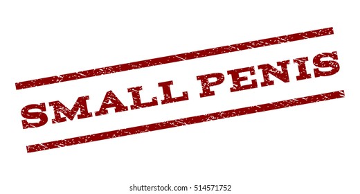 Small Penis watermark stamp. Text tag between parallel lines with grunge design style. Rubber seal stamp with scratched texture. Vector dark red color ink imprint on a white background.