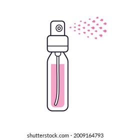 Small Perfume Fragrance Sample Spray Bottle Tester Isolated Vector Icon