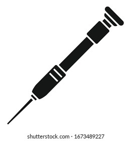 Symbol für den Schraubendreher für Handys. Einfache Illustration der Vektorillustration von kleinen Telefonrechnern für Webdesign einzeln auf weißem Hintergrund