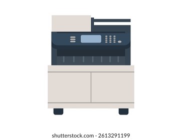 Small photocopier machine. Simple flat illustration.