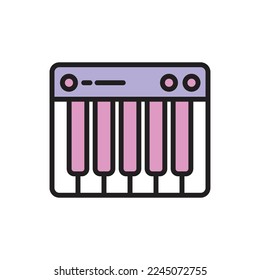 Small Piano Icon Vector Illustration