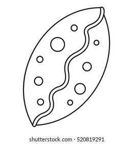 Small pie icon. Outline illustration of small pie vector icon for web