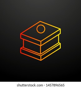 Small piece of baked nolan icon. Elements of fast food set. Simple icon for websites, web design, mobile app, info graphics