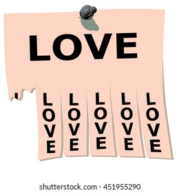 Un pequeño pedazo de papel.  Recuerda el amor.