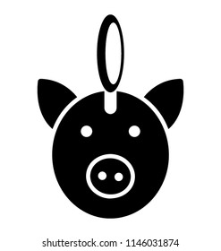 A small pig with dollar over it depicting piggy bank 