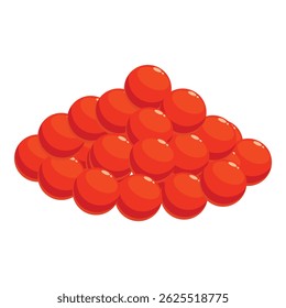 Pequeña pila de caviar rojo que se asemeja a una montaña, ofreciendo una Imagen culinaria vibrante y apetitosa