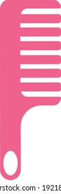 Pequeño peine rosa, ilustración, vector sobre fondo blanco.