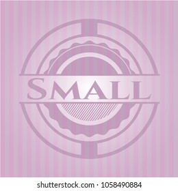   Small pink emblem. Retro