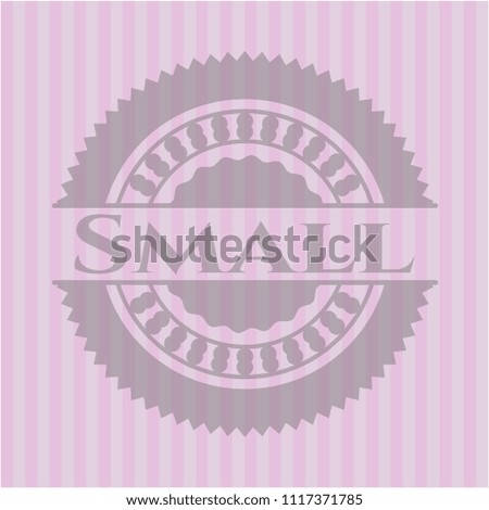 Small pink emblem. Retro