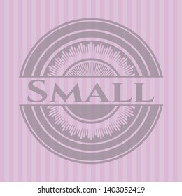 Small pink emblem. Vector Illustration. Detailed.