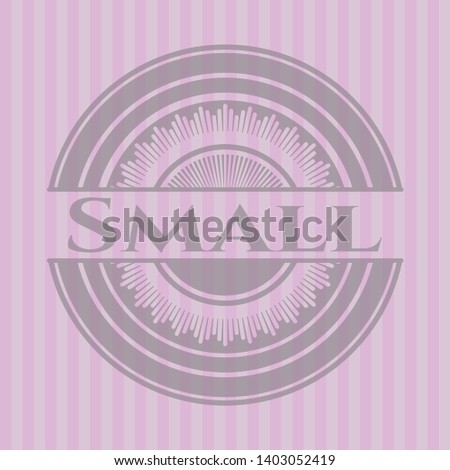 Small pink emblem. Vector Illustration. Detailed.