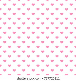 small pink heart shape pattern seamless