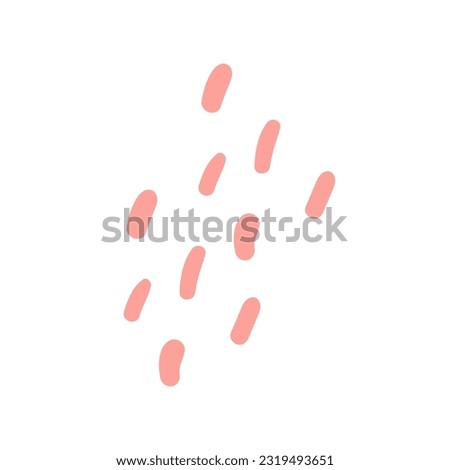 Small pink strokes pattern brochure element design. Simple drawing. Vector illustration with empty copy space for text. Editable shapes for poster decoration. Creative and customizable frame