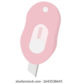small pink utility cutter, safe and practical for students' DIY and craft activities during school season.