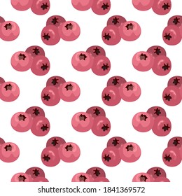 Small pinkberry ,seamless pattern on white background.