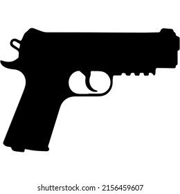 Small Pistol Silhouette Stock Vector (Royalty Free) 2156459607 ...