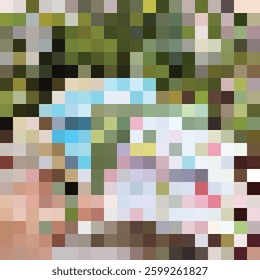 small pixel pattern vector art