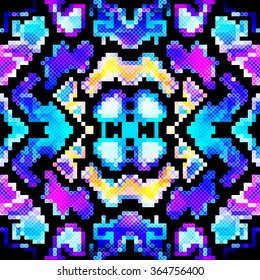 small pixels abstract geometric seamless pattern vector illustration