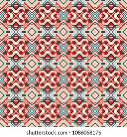 small pixels colored geometric background seamless pattern vector illustration