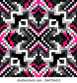 small pixels colored geometric background seamless pattern vector illustration